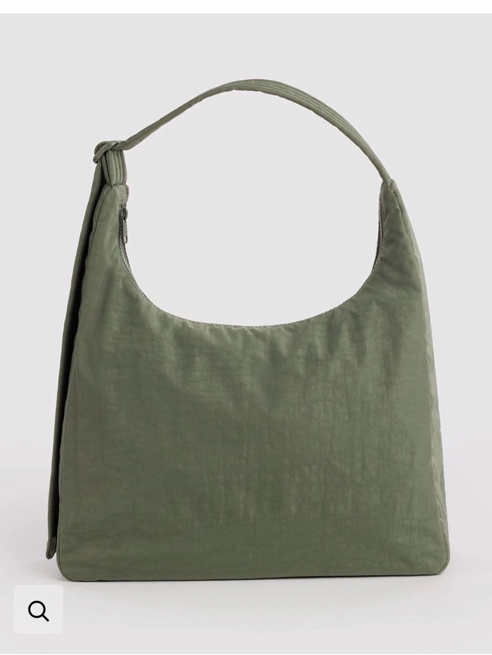 BAGGU Medium Shoulder Hobo Bag in Seaweed Olive Green